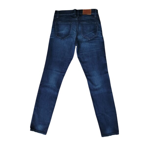 Madewell Low-Rise Distressed Skinny Jeans Womens Size 25 Dark Wash Denim - Picture 2 of 7